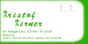 kristof kirner business card